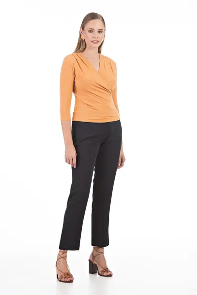 Blusa Malha Transpassada Damas