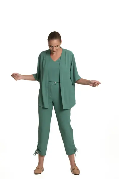 Kimono Poly Crepe Verde Malva