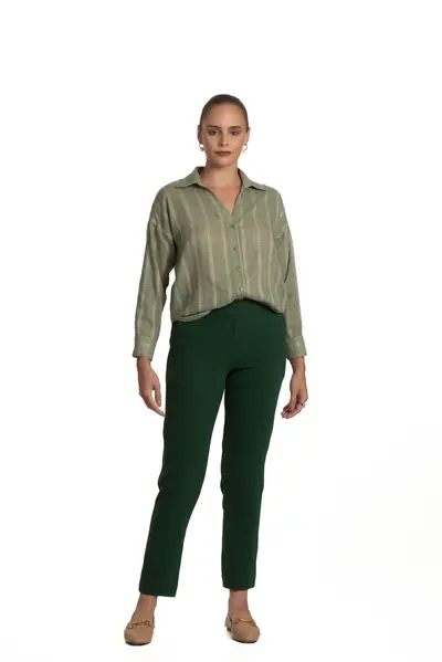 Camisa Desconstruida Voal Cha Verde