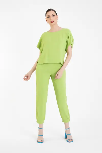 Regata Decote V Textura Verde