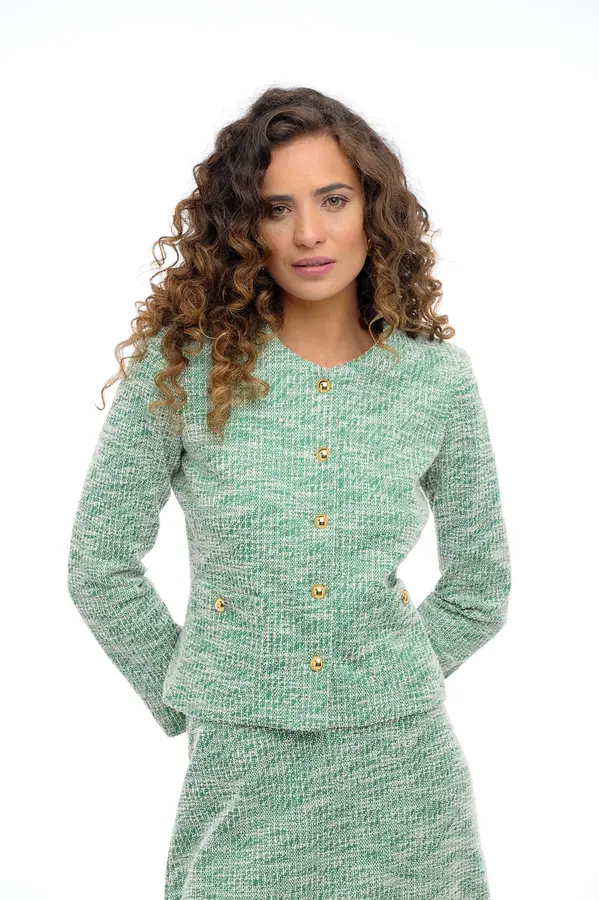 Casaqueto Tweed Verde