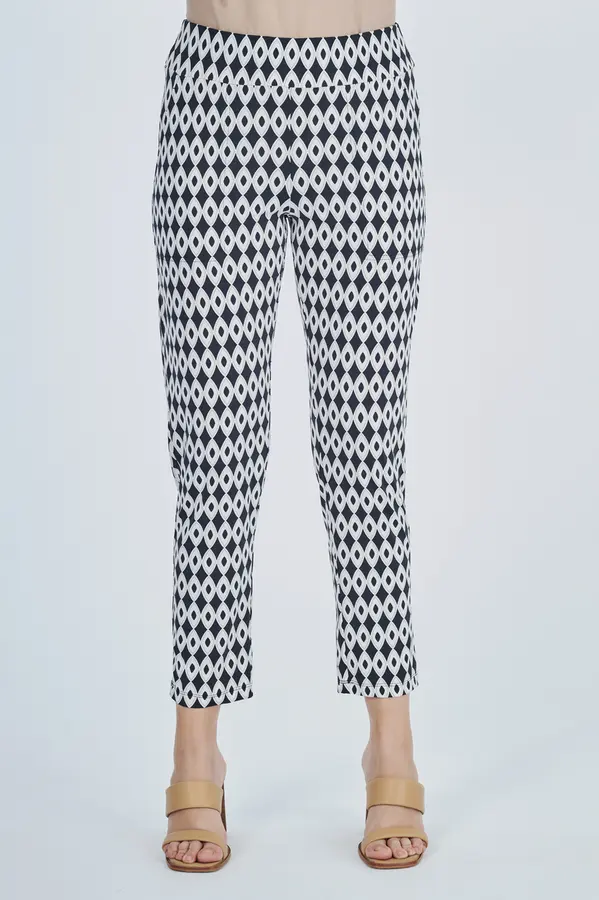 Calca Fluity Estampada Branco/preto/bege