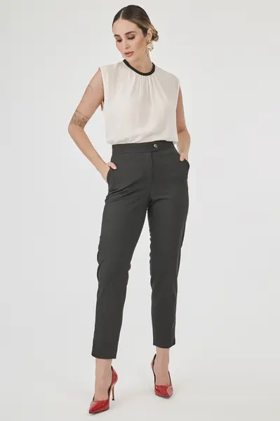 Blusa Decote Franzido Off White