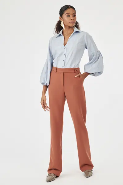Camisa Manga Oversized Xadrez Azul
