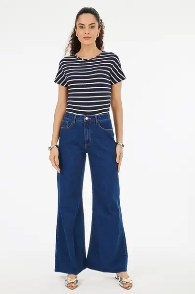 Calca Super Wide Leg Jeans