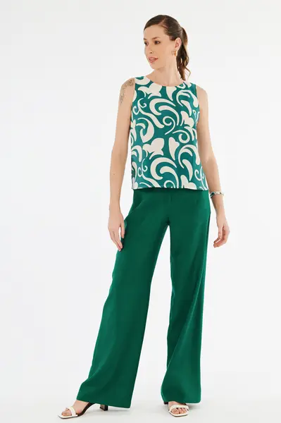 Blusa Cavada Estampa Abstrata