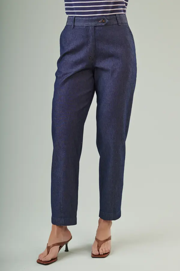 Calca Cropped Denim Denim