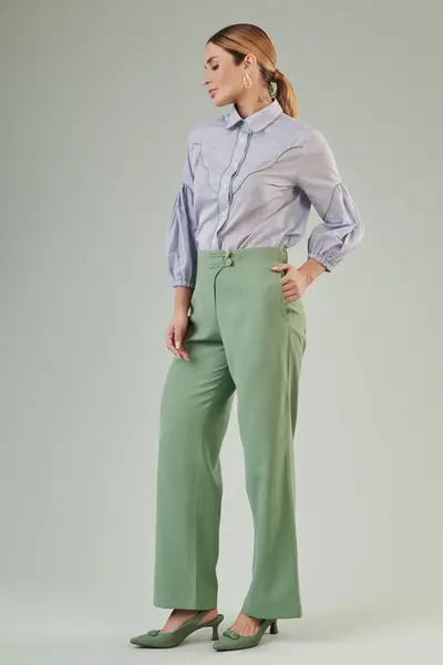Calca Mandarin Verde Botânico