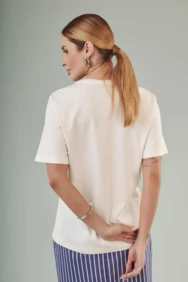 T Shirt Algodao Pima Off White