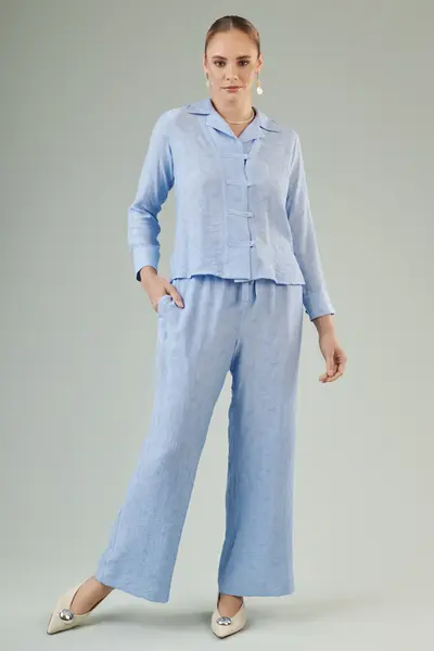 Calca Pallazzo Ice Blue