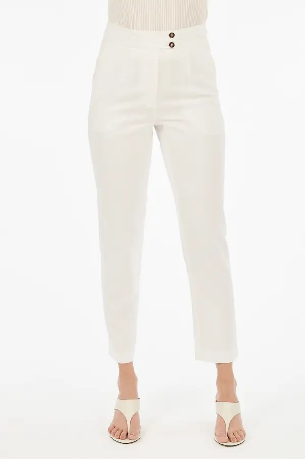 Calca Afunilada Alfaiataria Flame Off White