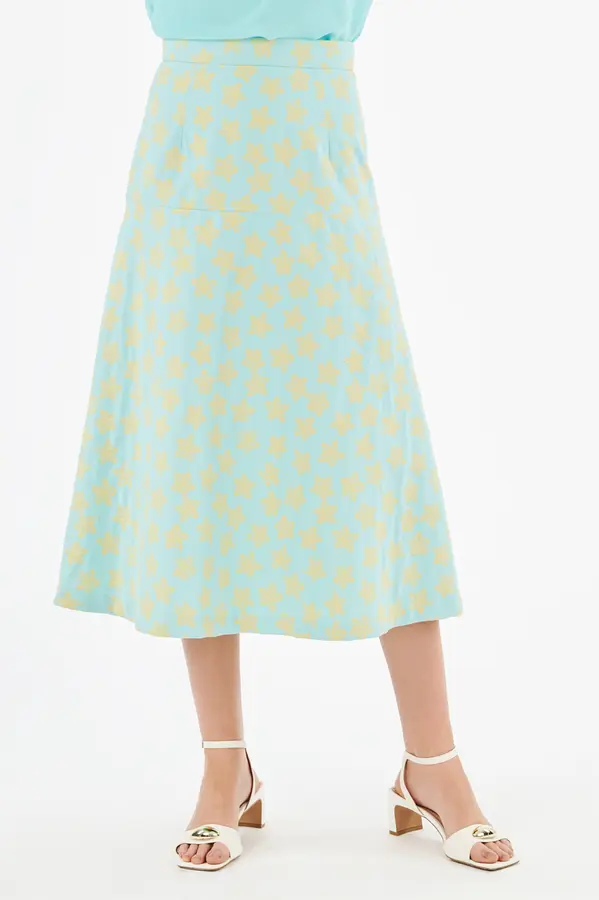 Saia Jasmim Azul/amarelo
