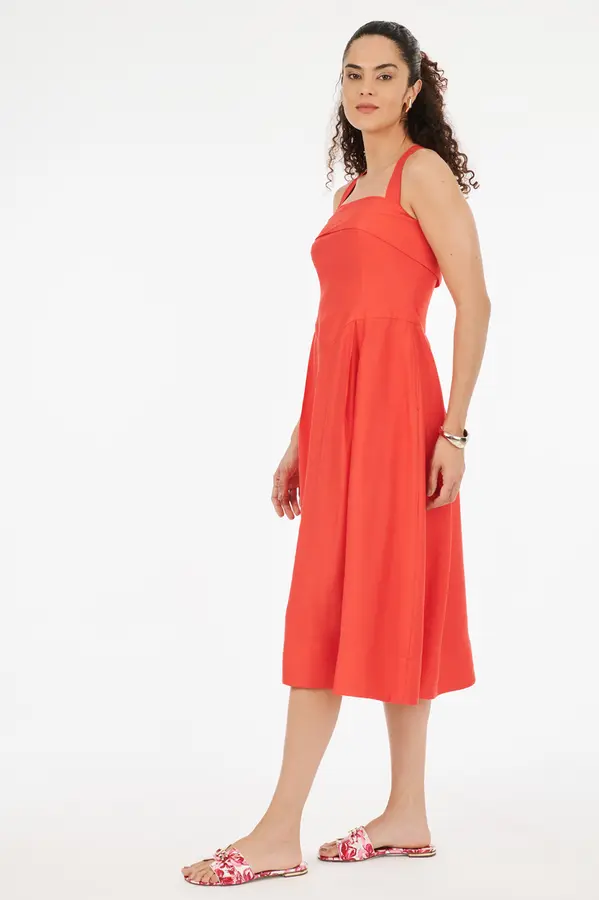 Vestido Top Corset Vermelho Intenso
