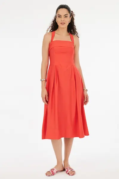 Vestido Top Corset Vermelho Intenso