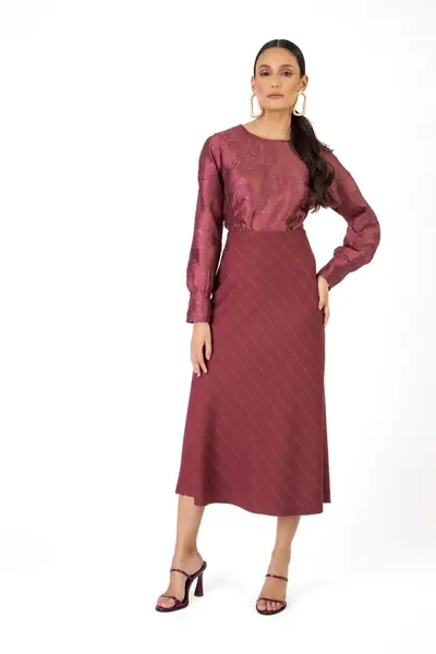 Blusa Devore Valentine Carmenere