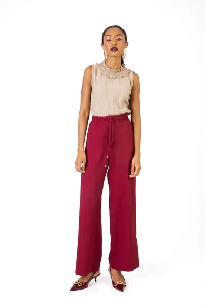 Calca Reta Virginia Burgundy