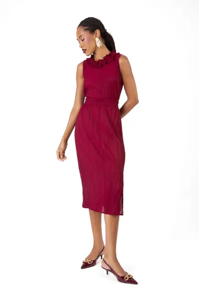 Saia Reta Crinkle Burgundy