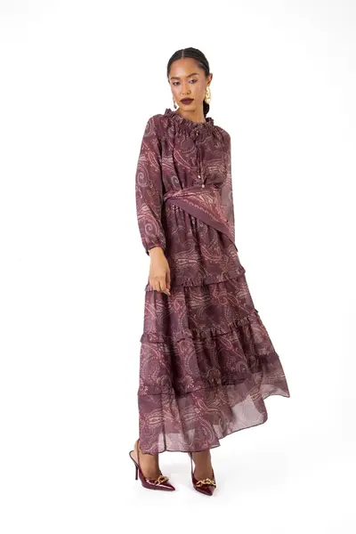 Vestido Cashemere Est. Cashmere Vinho