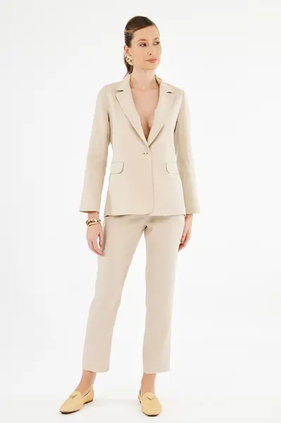 Blazer Costas Recortada Sand