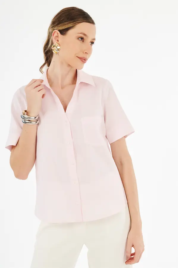 Camisa Urban Mga Curta Rosa Bebe