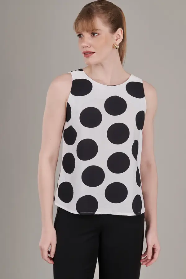 Blusa Maxi Poas Poa Gde Preto/