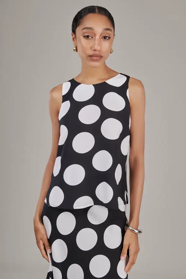 Blusa Maxi Poas Poa Fundo Pret