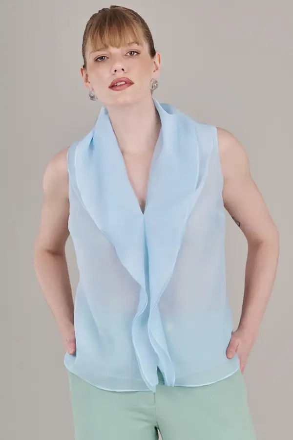 Blusa Pétala Baby Blue