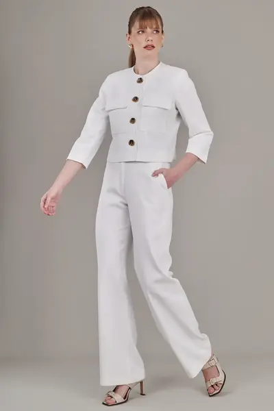 Calca Crepe Twill Off White