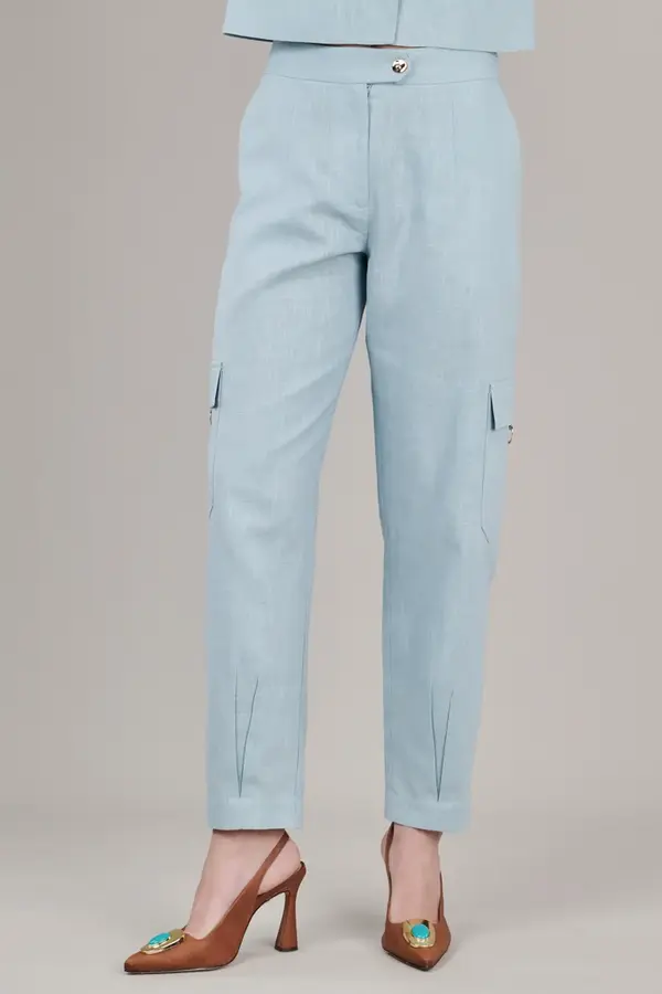 Calca Cargo Ramie Fresh Blue