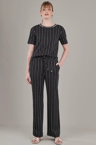 Calca Monaco Preto/branco