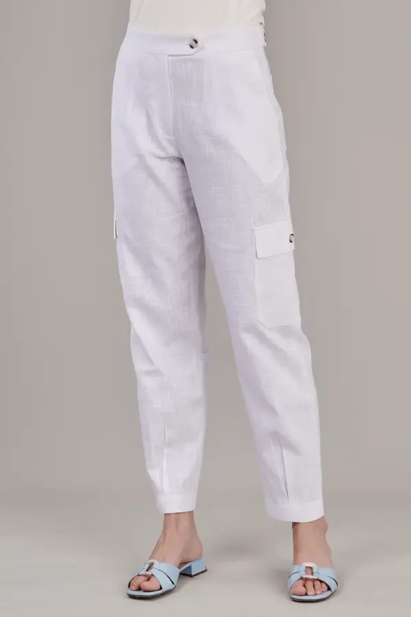 Calça Cargo Safari Branco