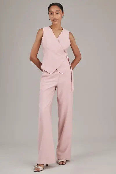 Colete Transpassado Rosa Blush
