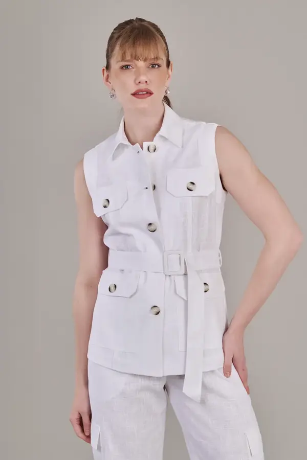 Colete Safari Branco