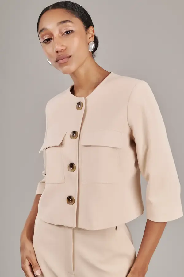Casaqueto Crepe Twill Trigo