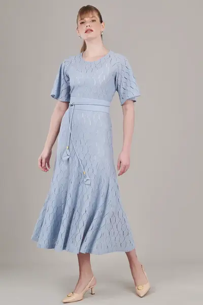 Vestido Coquetel Favo Baby Blue