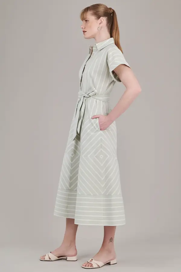Vestido Listras Geometricas Ve