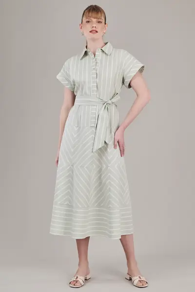 Vestido Listras Geometricas Ve