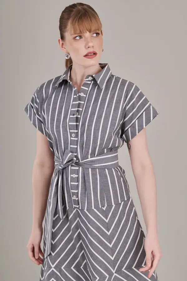 Vestido Listras Geometricas Me