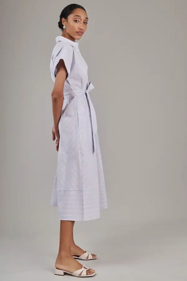 Vestido Listras Geometricas Az