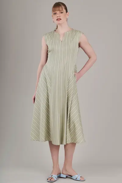 Vestido Mônaco Verde/branco