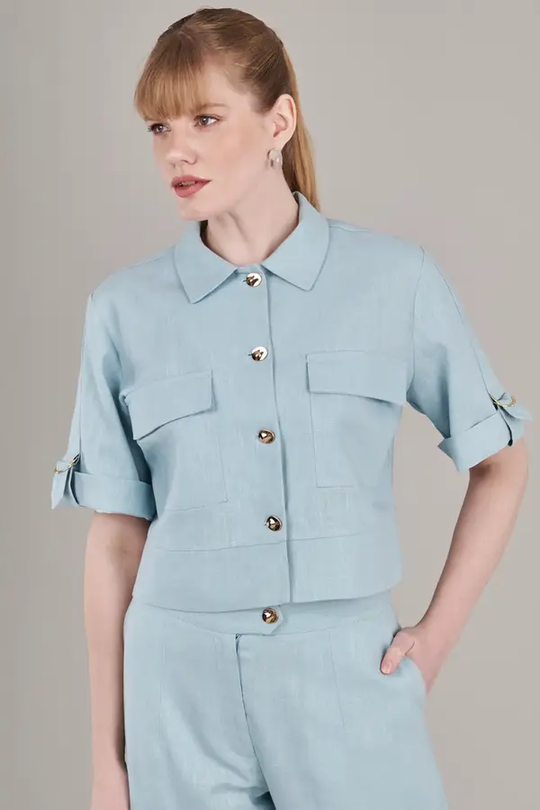 Jaqueta Ramie Fresh Blue