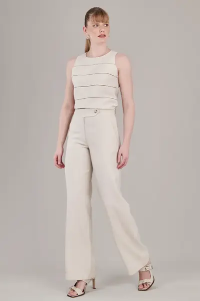 Top Alfaiataria Linen Natural