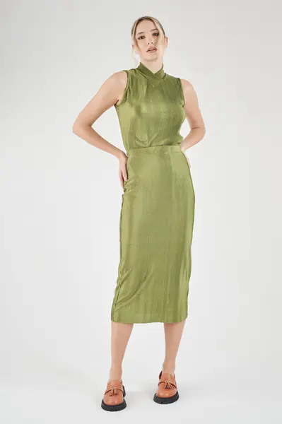 Saia Lapis Malha Cotele Avocad
