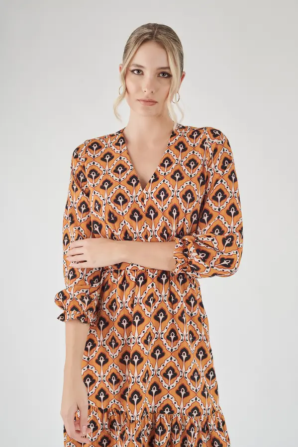 Vestido Valencia Curto Ocre/pr