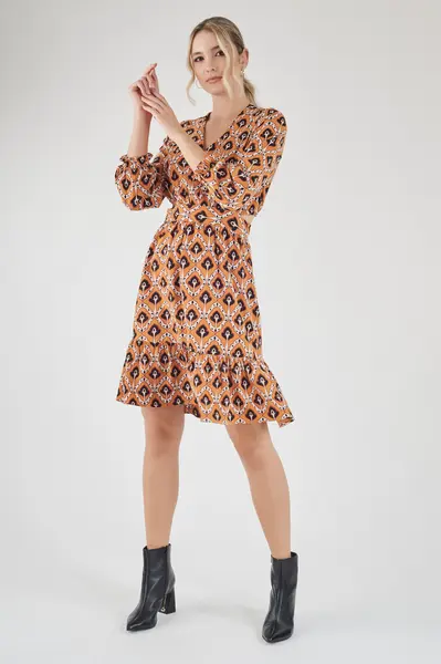 Vestido Valencia Curto Ocre/pr