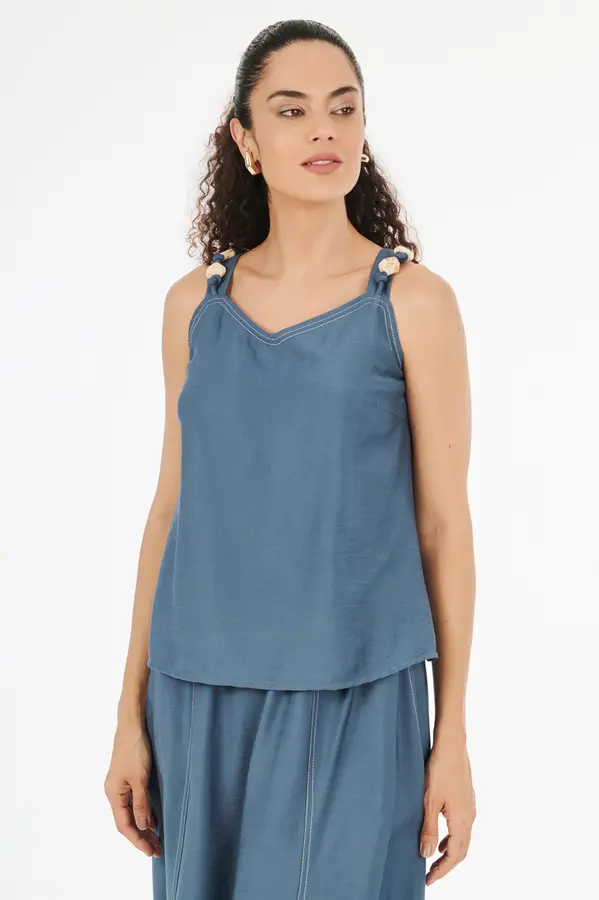 Blusa Monaco Alcas Blue Stone