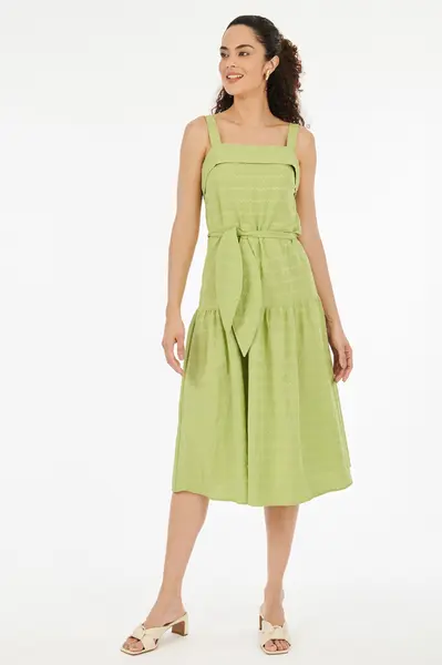 Vestido Duna Verde Folha
