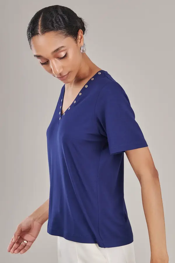 T-shirt Basic Essential Marinho