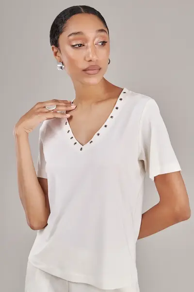 T-shirt Basic Essential Off White