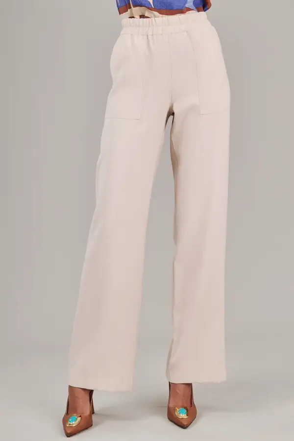 Calça Fit Basic Bege Po